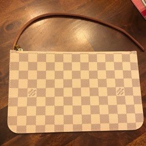 New Louis Vuitton Neverfull Pochette Damier Azure